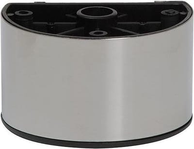 FLE - Meubelpoot rvs look rond 8 bij 5,5 cm en hoogte 5 cm van kunststof