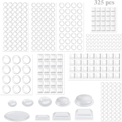 Zelfklevende buffers - Beschermdoppen rubber - Meubels beschermen - Antislip werking - 325 stuks - Transparant