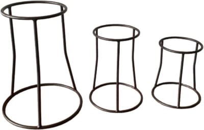 Mica Decorations Standaard voor bloempot, Set van 3 ,Grootste maat H38,5 x D30cm