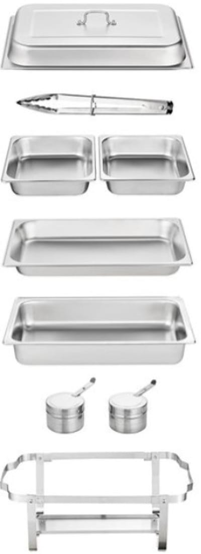 Warmhoudbakken - Buffetwarmer - Warm En Koud Eten - Buffet - Warmhoudschalen - Warmhoud Schaal - Stainless Steel - RVS - 2 Stuks