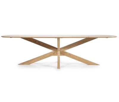 Eleonora Eettafel Nikki Deens ovaal acacia 280x100cm - naturel