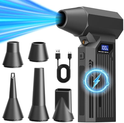 Draagbare Handheld Luchtblazer - 110000 RPM Turbo Ventilator Snoerloze Elektrische Stofblazer
