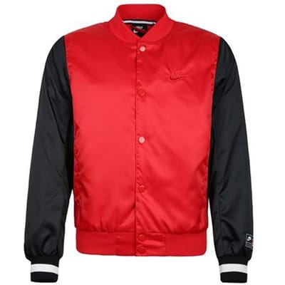 Nike Air Jas met opstaande kraag en rits Heren Jas Rood AR1838-657 XL black