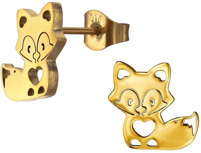 CS Joy - vos oorbellen - chirurgisch staal - 11 mm - ip/pvd gold plated