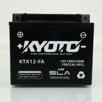 batterij sla kyoto voor moto aprilia 1000 rsv tuono factory 2003 à 2005 ytx12-bs sla / 12v 10ah nieuw