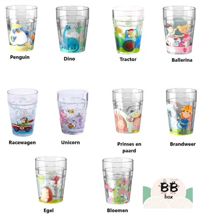 Haba Set van 4 glitterbekers naar keuze