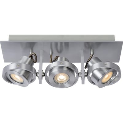 Lucide LANDA Plafondspot - LED Dim tot warm - GU10 - 3x5W 3000K/2200K - Mat chroom