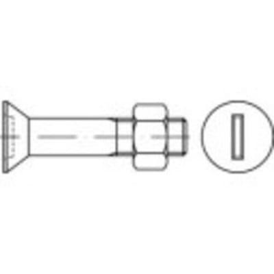 TOOLCRAFT 144295 Verzonken schroeven M12 30 mm Sleuf DIN 7969 Staal Galvanisch verzinkt 100 stuk(s)