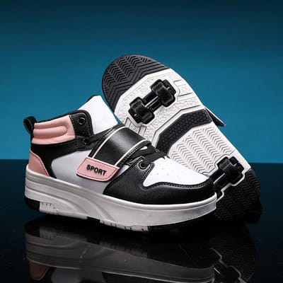Student Runaway Schoenen Vierwiel Kinderwielskates Heren- en Dames Verwijderbare Ultralichte Versie Schoenen met Wielen 29