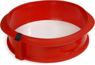 Famanu – Ronde springvorm 23 cm met keramische bodem, anti-aanbaklaag en modern rood design