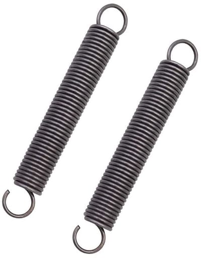 Dailygoods- Gecomprimeerde Veer 60mm - Trekveer met Dubbele Haak - Veerstaal - Bevestiging Accessoires - 2 Stuks - Sterke Elasticiteit