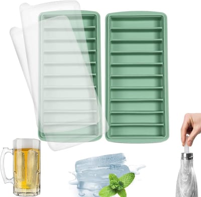 VHV - IJsblokjesvorm - voedselveilige siliconen vierkante vorm 2 stuks - met deksel, makkelijk lossen, morsvrij vullen - voor whisky, cocktails, ijskoffie en feestjes
