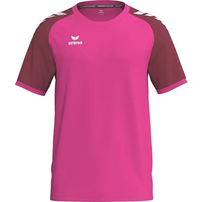 Erima Wings Shirt Korte Mouw Kinderen - Pink Glo / Bordeaux | Maat: 140