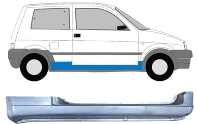 Volledige dorpel voor Fiat Cinquecento 1991-1998 / Rechts