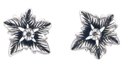 Behave - Oorstekers bloemvorm met steentje - Verfijnde en elegante stijl