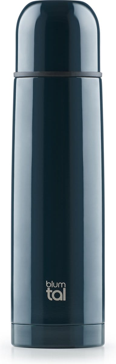 Blumtal Thermosfles - Lekvrije thermosfles met drinkbeker voor onderweg - Isolerende Thermoskan - Roestvrij staal - 350ml - Donkerblauw