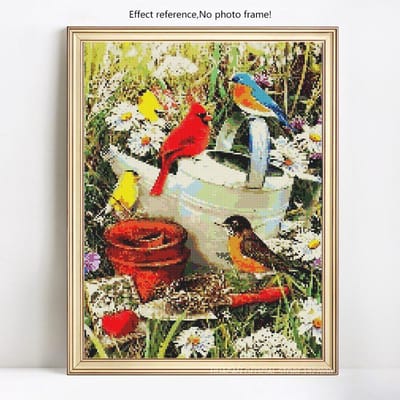 5D bricolage diamant Animal oiseau broderie diamant peinture point de croix strass photo 20X30 beige