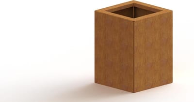 Cortenstaal plantenbak - Vierkant - 30x30x40cm - Roestkleur - Met bodem - MySteel