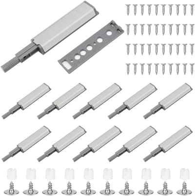 Unyqoos® Set van 10 drukdeuropeners met softclose voor kasten en laden