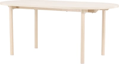 Andy eetkamertafel ovaal 90x180 cm whitewash.