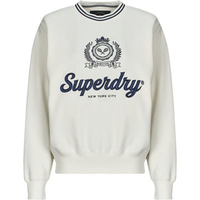 Superdry Country Club Ruimvallend Sweatshirt met Ronde Hals White Grootte: 36