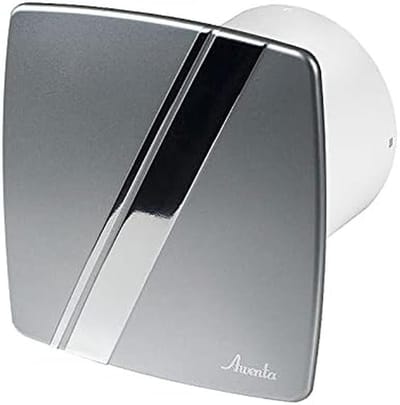 Badkamer Ventilator - Afzuigkap Badkamer - Vocht Afvoeren - Trekkoord Schakelaar - 100mm Diameter - Zilver Chroom