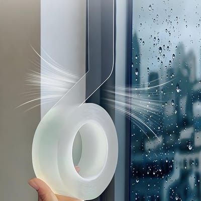 Isolatietape Raam - Waterdichte Afdichting - Tocht Weren - Zelfklevend Plastic - 5cm x 20m - Transparant