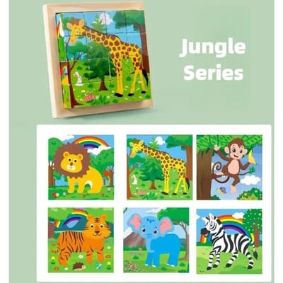 Baby Blokken Speelgoed Kinderen Zes Zijdige Kubus Puzzels Spel Dier Fruit Verkeer Cognitie Vroege Ontwikkeling Gericht Speelgoed