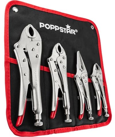 Grip Tangenset met 3 Griptangen en 1 Roodtang en Tas - Professionele Gereedschapset