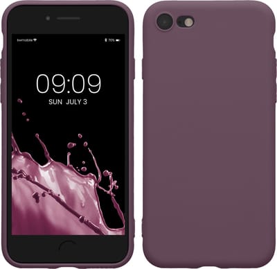 kwmobile telefoonhoesje geschikt voor Apple iPhone SE (2022) / iPhone SE (2020) / iPhone 8 / iPhone 7 - Hoesje voor smartphone - Precisie camera uitsnede - In Bleke iris