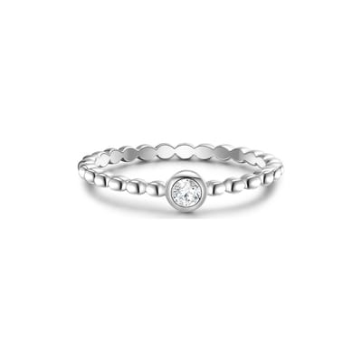Glanzstücke München Dames-Damesring 925 Zilver Zirkonia 56 Zilver 32021167