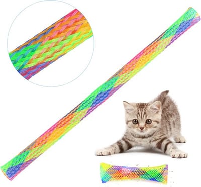 Knaak Katten Boinks Springveren 10 stuks - Kattenspeelgoed - Kitten Speeltjes - Diverse kleuren