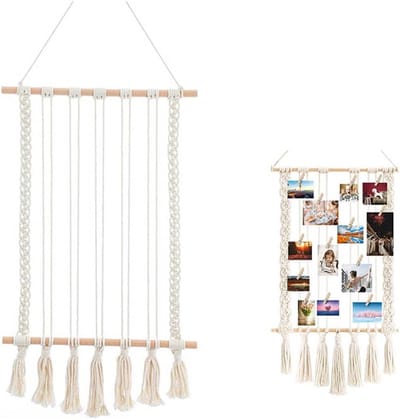 Hangende fotodisplay wanddecoratie - Goede herinneringen fotodisplay organizer - Houten rustiek fotolijstje - Voor thuis, slaapkamer, studentenhuis