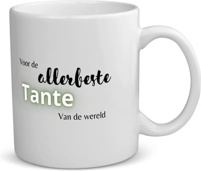 Akyol - voor de allerbeste tante van de wereld koffiemok - theemok - Tante - de beste tante - verjaardagscadeau - verjaardag - cadeau - cadeautje voor tante - tante artikelen - kado - geschenk - gift - 350 ML inhoud