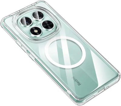 Hoesje Geschikt voor Xiaomi Redmi Note 14 Pro Plus - Compatibel met MagSafe - Hard Back Cover met Magneet - Transparant