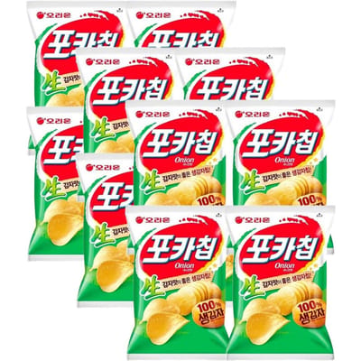 Orion Pocachip Uiensmaak Aardappelchips Knapperige Hartige Snack 456g (38g x 4 stuks x 3 pakken)