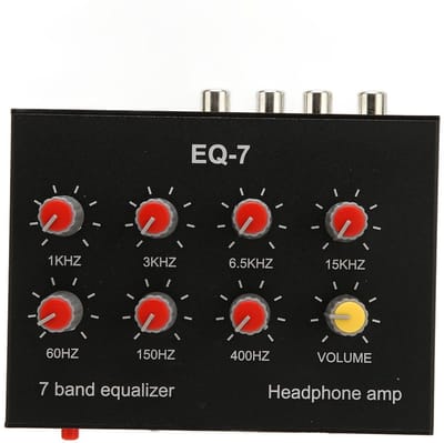 Dailygoody - 7-bands Geluidsequalizer - Tweekanaals Digitale Equalizer - Hoge Basaanpassing - 3,5 Mm-interface - Voor Opnemen en Streamen - Perfect vo