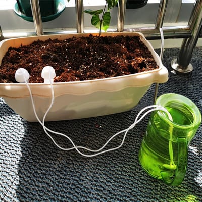 2 Stuks Automatische Watergeefapparaten Zelf Druppelirrigatie Set Planten Watergeefgereedschap wit