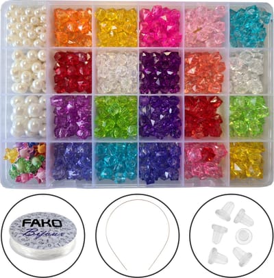 Fako Bijoux - DIY Kinder Kralen Set - Acryl - Sieraden Maken - Serie 6 - Box - 500 Stuks