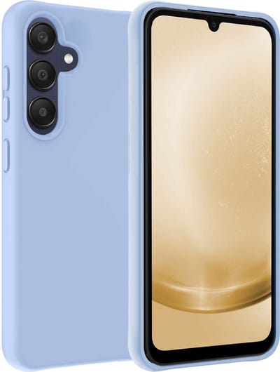 Hoesje - Geschikt voor Samsung Galaxy A25 - Sterk & Shockproof - Hoes Cover - Siliconen Case - Telefoonhoesjes - Lichtblauw