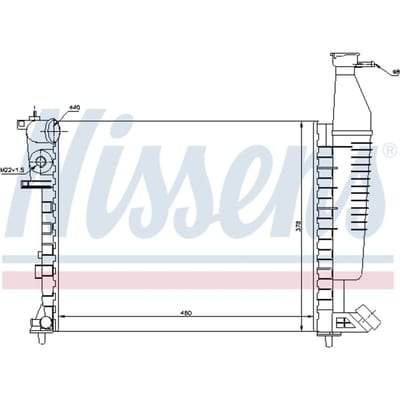 Radiator, motorkoeling NISSENS 63546