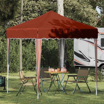 vidaXL - Pop-up - Feesttent - 195 - x - 195 - x - 245 - cm - Terracotta - Oxford - Stof