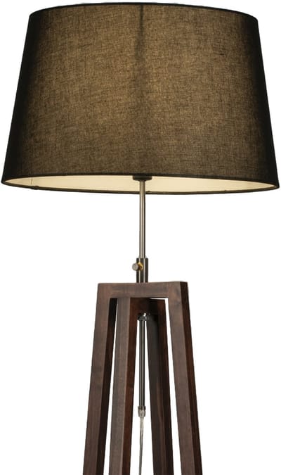 Lumidora Vloerlamp 31342 - LILLE - E27 - Zwart - Bruin - Hout - ⌀ 45 cm
