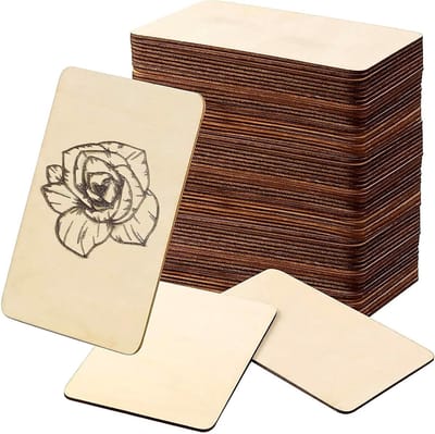 100 Stuks Onbewerkte Houten Vierkante Platen 100x150x25mm voor DIY, Schilderen en Creatieve Projecten
