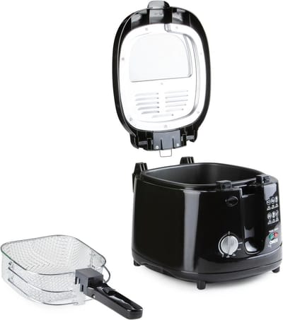 Friteuse - Frituurpan - Lekker Frituren - Instelbare Thermostaat - 25 Liter - Zwart