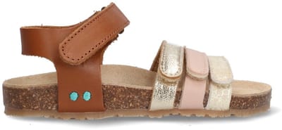 BunniesJR 225415-713 Meisjes Platte Sandalen - Cognac - Imitatieleer - Klittenband