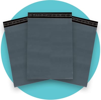 Set van 500 Sterke, Waterdichte Verzendtassen Grijs 12 x 40,6 cm