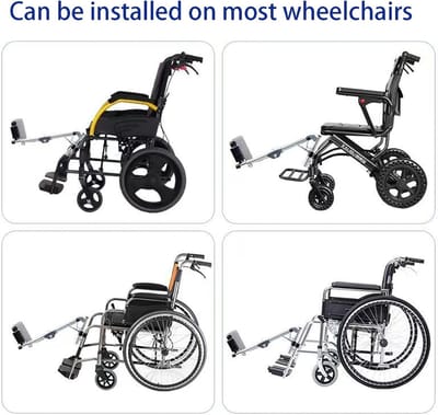 Rolstoel Beensteunen - Verstelbare Voetsteunen - Comfort Verhogend - Universele Pasvorm - 40-47cm Lengte