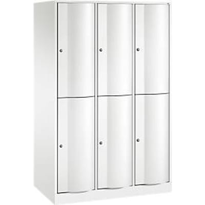 C+P Garderobekast Resisto, 3 vakken, 6 vakken, B 1148 x D 640 x H 1950 mm, verkeerswit