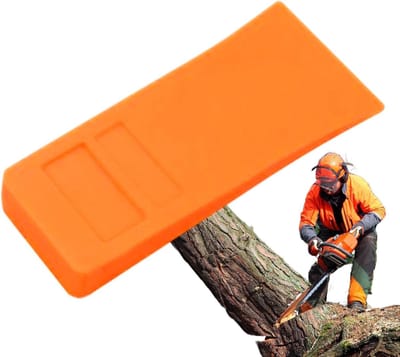 Schachtwig Houthakker - Houtsnijgereedschap Wig - Bomen Vellen - Duurzaam ABS Materiaal - 14.9 x 6 x 2.7 cm - Oranje